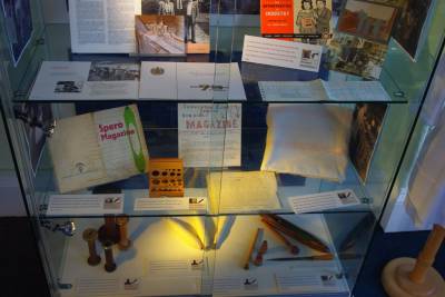 Display case from the Invisible Histories project exhibition