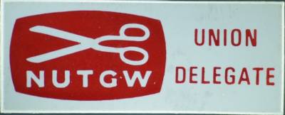 National Union of Tailors and Garment Workers delegate badge