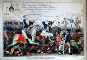 Manchester heroes - cartoon of the Peterloo massacre