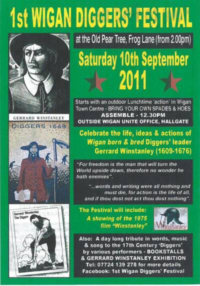 Flyer for the first Wigan Diggers Festival, 2011