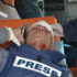 Palestinian journalist shot in the face by Israeli Forces with rubber coated steel bullets.