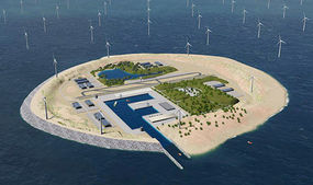 artificial island UK coast EU power hub energy electricity 