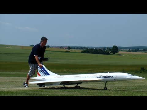 Low Pass R/C Concorde Air France Scale Twin-turbine Model Jet