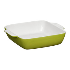 Premier Housewares - Premier Housewares Oven Love Square Baking Dish, Lime Green, Small - Baking Dishes