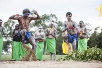 Ceremonial dancers. Justin and Solomon Cooper.