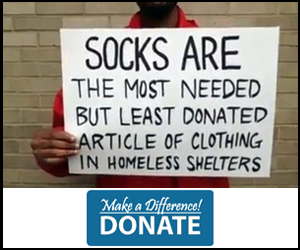 Sock It Forward: Donate socks to the homeless