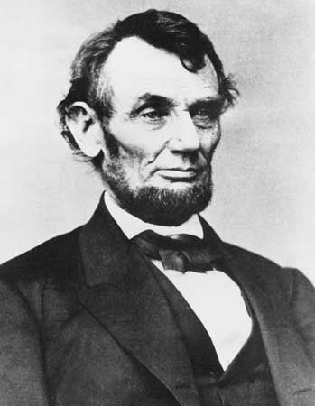 Abraham Lincoln, photograph by Mathew Brady.