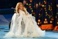 Yulia Samoylova sings during the opening ceremony of the 2014 Paralympic Games in Sochi, Russia.