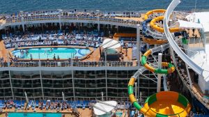 Harmony of the Seas' canyon design means many cabins have balconies facing into the ship.