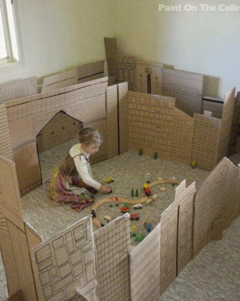 <b>Cardboard city</b><br> A city or castle scene can grow and grow, with lots of creative play ideas along the way. ...