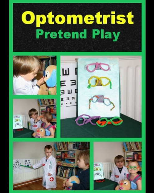 <b>Optician’s office</b><br> This family made their own optician’s office, with glasses display case, eye charts and ...