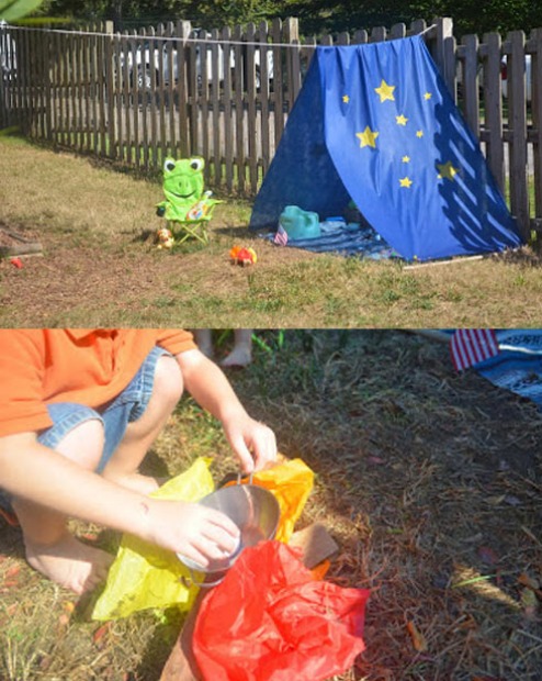 <b>Camping</b><br>No need to actually brave the great outdoors for the night: kids can catch and cook their (fake) foods ...