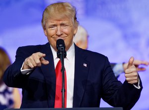 President of the United States Donald Trump speaking at the 2017 Conservative Political Action Conference (CPAC) in National Harbor, Maryland, 24 February 2017