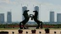 Horses sculpture in memory of Genghis Khan, Ordos, Inner Mongolia