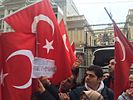 Turkish protesters at the Consulate General of the Netherlands in Istanbul