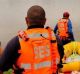 The NSW SES Parramatta unit retrieved an abandoned car from flood waters on Tuesday.