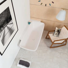 Faucet Strommen, Silkstone Elbe Corner Bath Right - Bathtubs