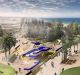 An artist's impression of a revitalised Scarborough Beach foreshore.