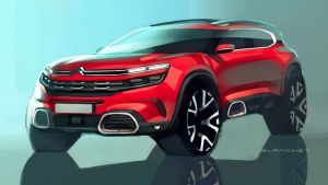 Citroen C5 Aircross concept sketch.