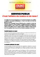 TRACT Front de gauche - SERVICE PUBLIC C’est l’affaire de toutes et de tous !