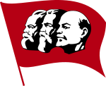 Marx, Engels and Lenin, the founders of Marxism-Leninism.