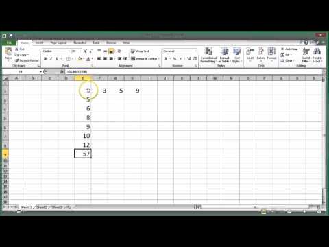 How to add up a column or row in Microsoft Excel and other spreadheets