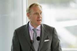 FILE - In this Oct. 19, 2015 file photo, Pat Shanahan, senior vice president of Airplane Programs for Boeing Commercial Airplanes, speaks at Boeing Field in Seattle. The White House announced nominees for six senior Pentagon jobs on Thursday, March 16, 2017, including Shanahan for deputy secretary of defense, in its most significant step toward surrounding Defense Secretary Jim Mattis with Trump administration picks.