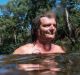 Peter McCormack enjoy a swim in the Yarra at Pound Bend on Labour Day.