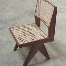  - Armless Dining Chair (Pierre Jeanneret style) - Natural Teak Finish - Dining Chairs