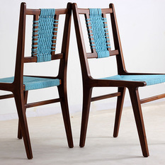  - Asandi: Teakwood woven chairs - Dining Chairs