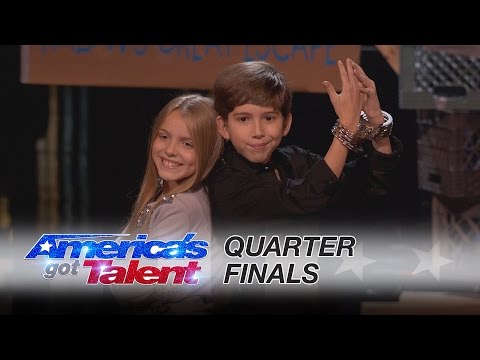 Kadan Bart Rockett: Magician's Little Sister Gets Revenge With Chainsaws - America's Got Talent 2016