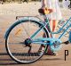 The Women's Ride Festival of Women's Cycling. Progear retro Classique Sky Blue six-speed commuter bike with a brown ...
