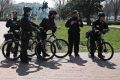 US Secret Service officers gather in the cordoned-off Lafayette Park on Sunday after a security incident near the fence ...