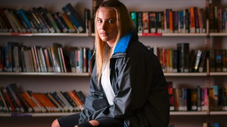 Brittany Murray, a student at the Flexible Learning School in North Melbourne. 