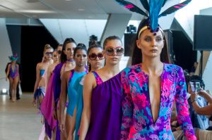 Models parade during the Indigenous Runway show at the Melbourne Museum on March 18, 2017 in Melbourne, Australia. 