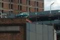 A car was left hanging over the edge of the Mater Hospital car park.