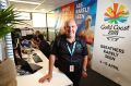 Mark Grant at work as a volunteer for the 2018 Commonwealth games. 