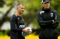 Football whisperer: Joe Wehbe (left) and Stephen Kearney during their time together with the New Zealand national team.