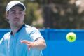 James Frawley in action at the Canberra Challenger in January. 