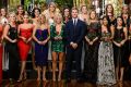 Last year's The Bachelor Richie Strahan with contestants, including Keira Maguire (in the front, second from left).