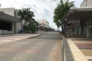 Gladstone's main thoroughfare, Goondoon Street, sits empty as the city struggles to adjust to the aftermath of the LNG boom.