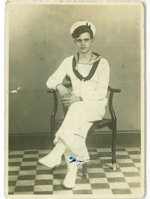 James Bradley in his naval uniform during World War II.