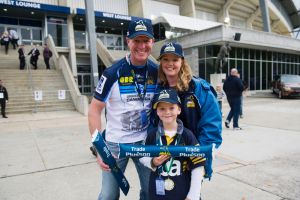 Ben, Kelly, and Darcy Davis, 7, of Gordon.
