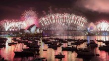 Spectacular New Year's fireworks light up Sydney Harbour.