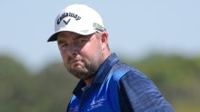 Marc Leishman acknowledges crowd at Arnold Palmer Invitational