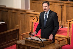 FBI Director James B. Comey provides remarks on civil rights and law enforcement at the historic 16th Street Baptist Church in Birmingham, Alabama on May 25, 2016