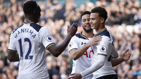 Dele Alli celebrates second goal