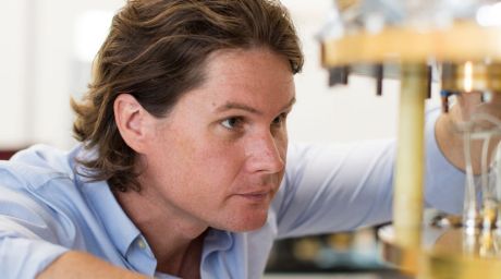 Quantum physicist Professor David Reilly in his lab at the University of Sydney.