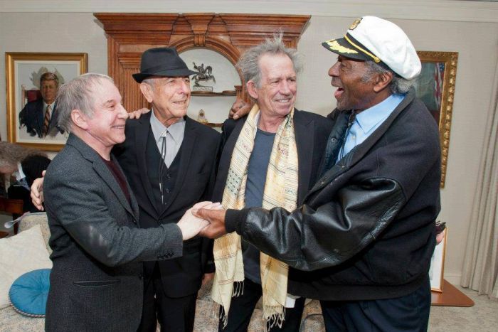 Paul Simon, Leonard Cohen, Keith Richards and Chuck Berry