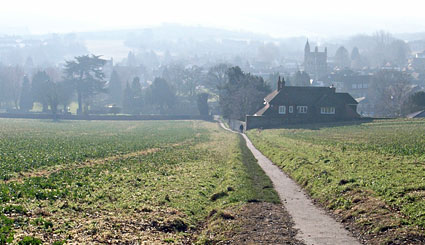 Amersham to Chalfont St Giles walk, The Chilterns, Buckinghamshire, Jan 2006